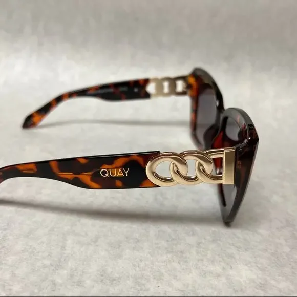 Quay Australia x Love Island Chain Reaction Cat Eye Sunglasses Tortoise Quay Australia x Love Island Chain Reaction Cat Eye  main image 4